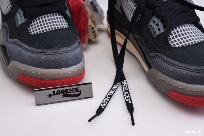 Cheap CV9388-001 Off x Jordan 4 Air Bred White Retro 0729